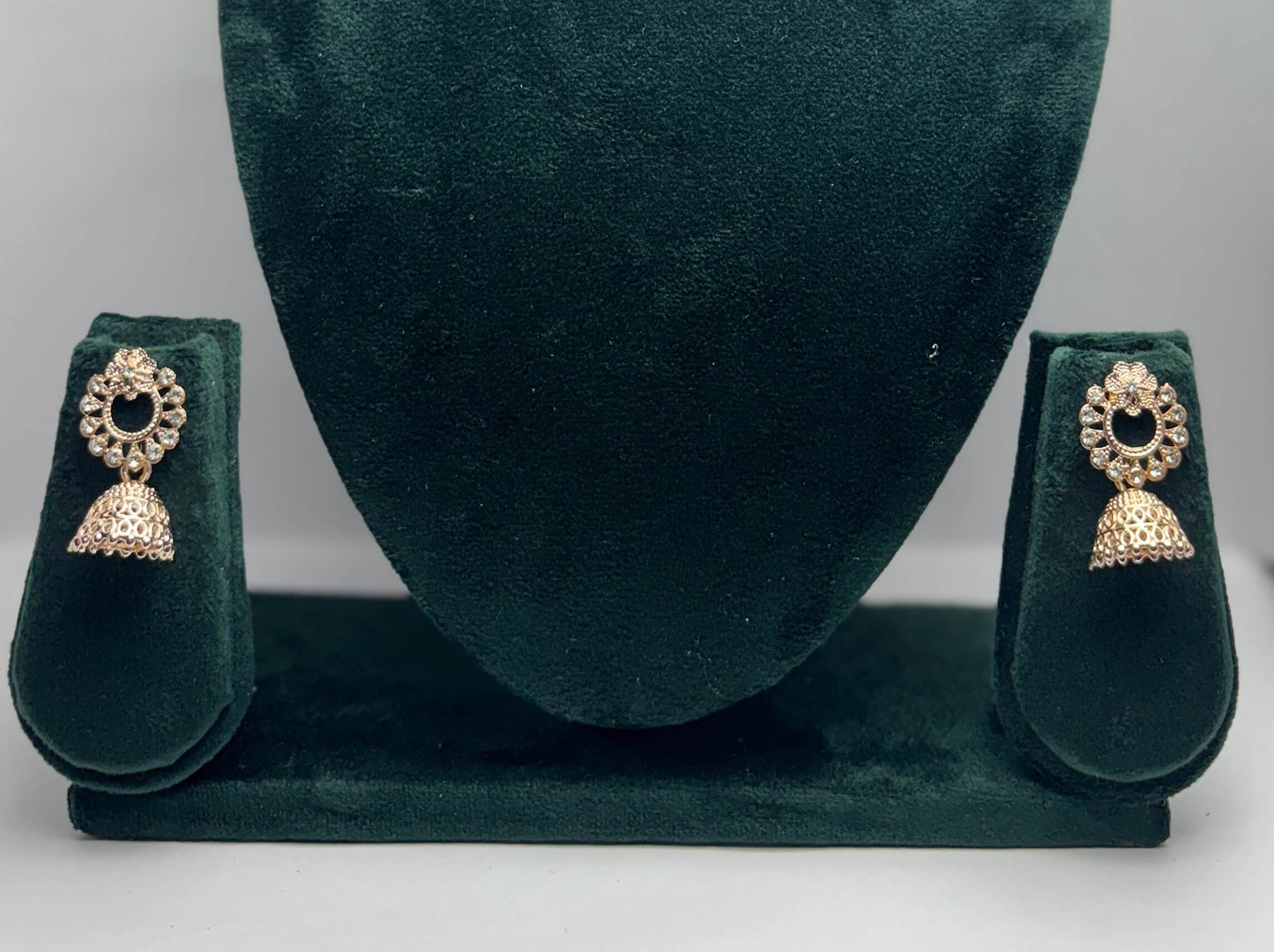 Gold jhumka earrings