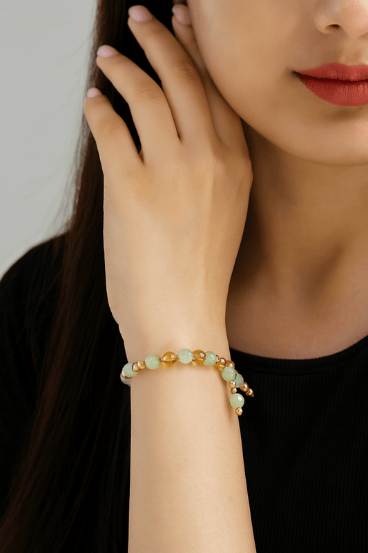 Colorful Beaded Bracelet – Stretch Bracelets, Stackable Gift. | Aureyasea greenbeaded braceletboho braceletcolorful bracelet