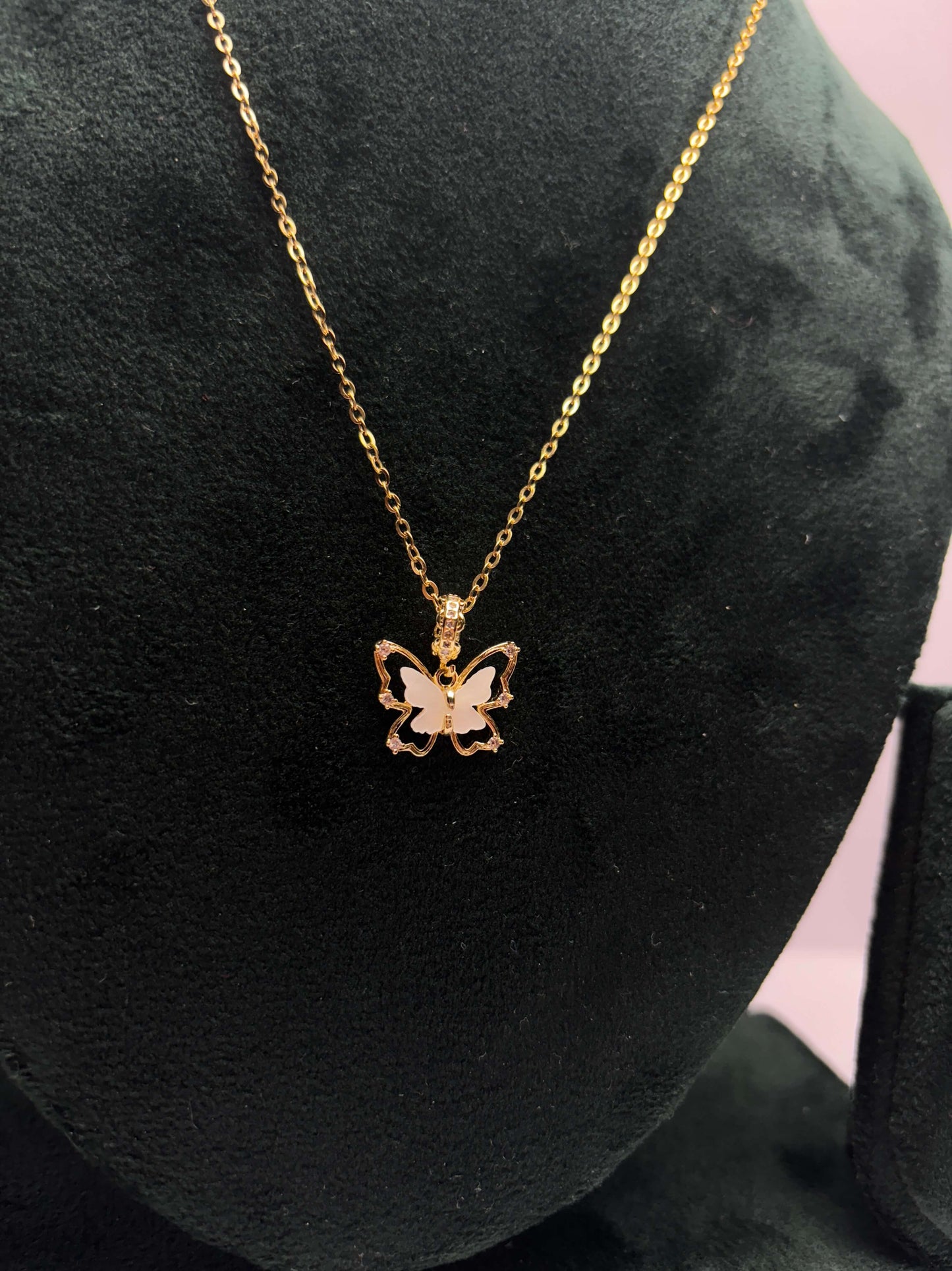 Golden chain wit butterfly pendant