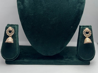 Gold jhumka earrings