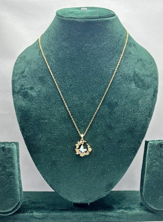 Luxury Gold-Plated Crescent Moon Pendant Necklace by AUREYAAUREYA FASHIONanniversary gift jewelrybirthday gift for women