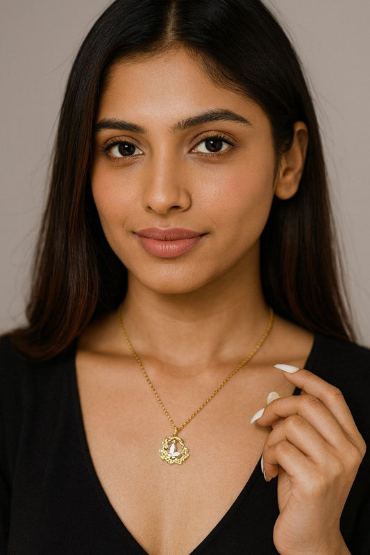 Luxury Gold-Plated Crescent Moon Pendant Necklace by AUREYAAUREYA FASHIONanniversary gift jewelrybirthday gift for women