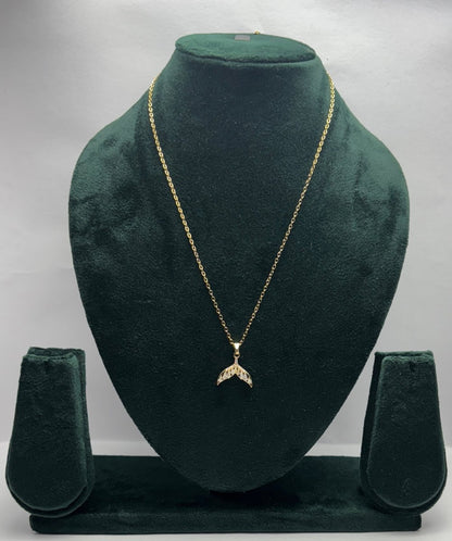 Mermaid Tail Pendant Necklace | Gold-Plated Daily Wear Jewelry by AUREYAAUREYA FASHION