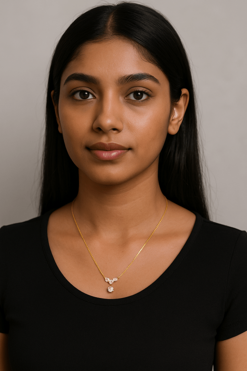 AUREYA Elegant Sparkle Pendant Necklace with Dangling Round Crystal for Party & Daily WearPinkanniversary gift