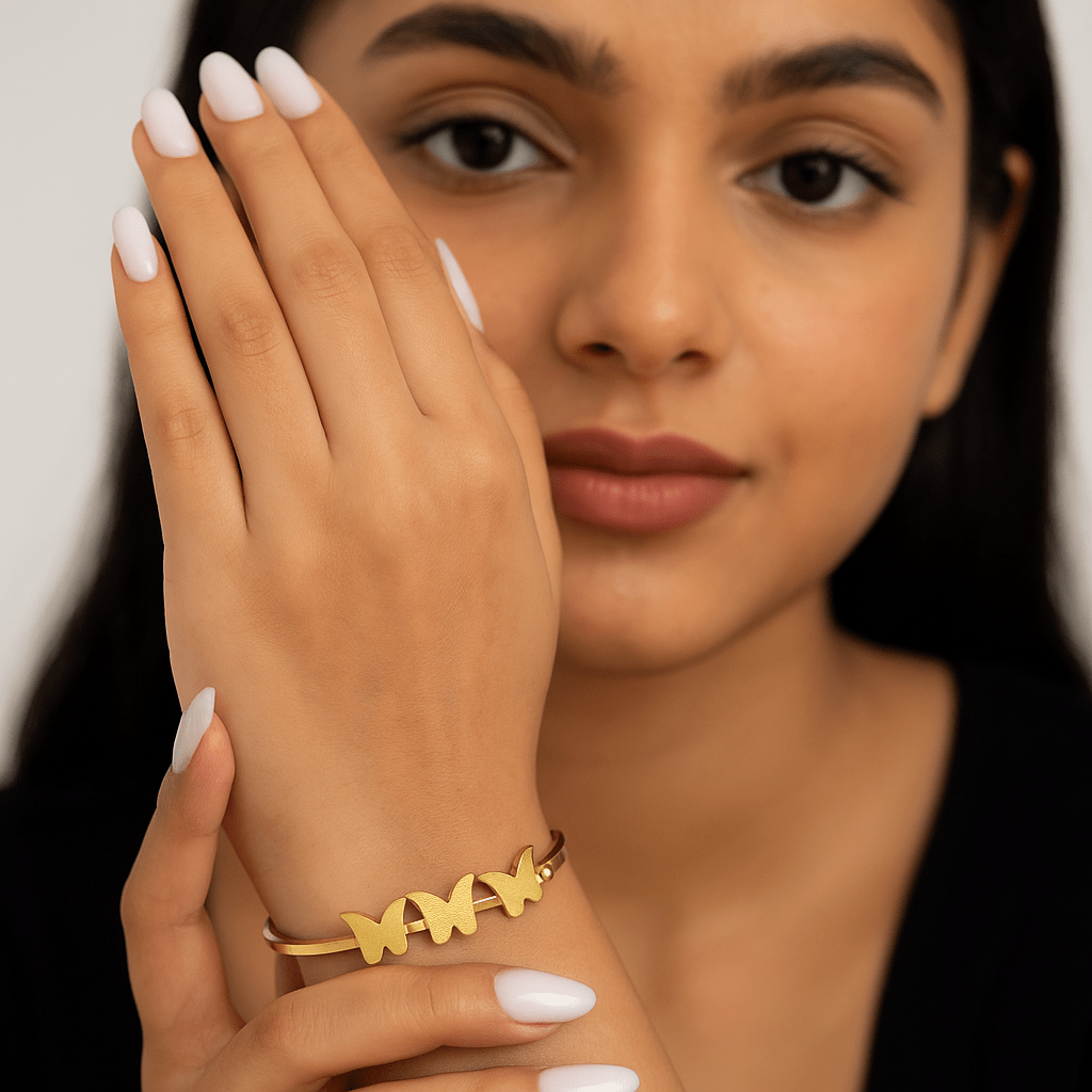 Golden Butterfly Bangle Set - Premium Fashion Bracelet Gift for Her | AUREYAAUREYA FASHIONaffordable jewelryanniversary gift