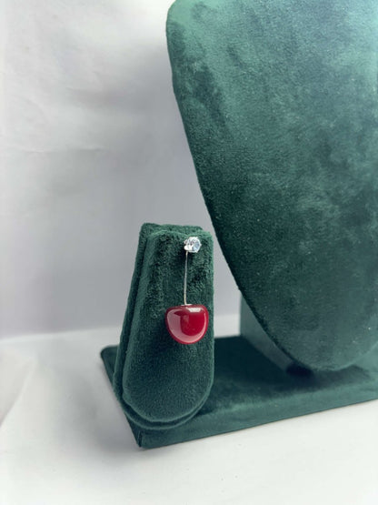 Cherry Crystal Stud Earrings - Minimal Dangle Jewelry | Aureyacherry earringscrystal stud drop earringscute earrings