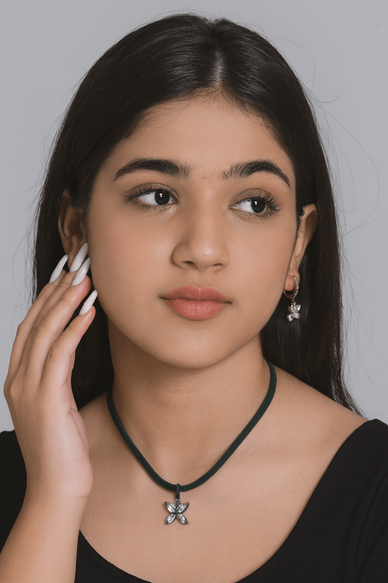 Silver Plated CZ Butterfly Dangle Earrings | Hoop Drop Jewelry | Aureyaaffordable fashion jewelrybutterfly earrings